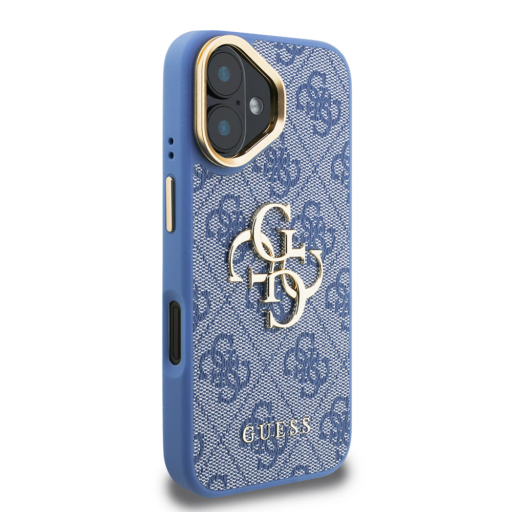 iPhone 16 Kılıf Guess Orjinal Lisanslı PU Deri 4G Desenli Metal Büyük 4G ve Yazı Logolu Kamera Standlı Kılıf iPhone 16 Kılıf Guess Orjinal Lisanslı PU Deri 4G Desenli Metal Büyük 4G ve Yazı Logolu Kamera Standlı Kılıf